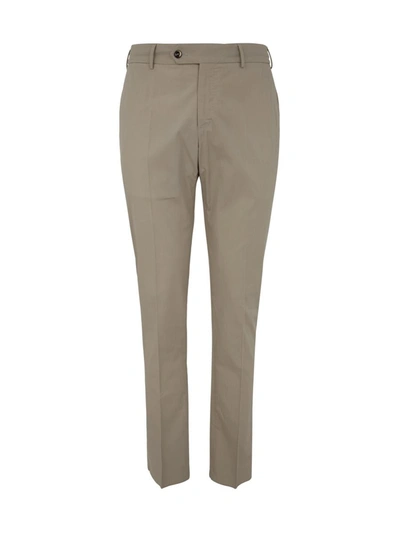 Pt01 Man Seersucker Trousers With Coulisse In White