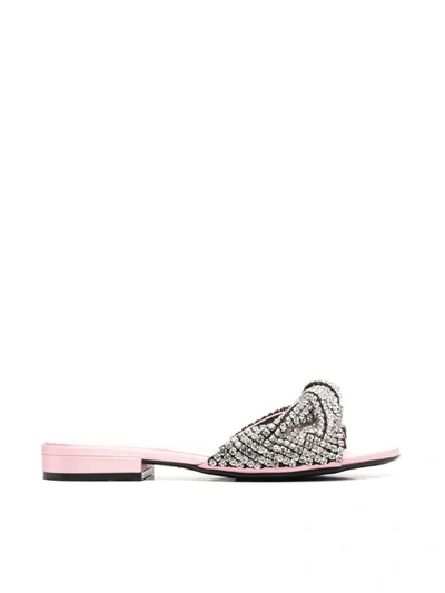 Sergio Rossi Flat Sandal 15 Shoes In Pink & Purple