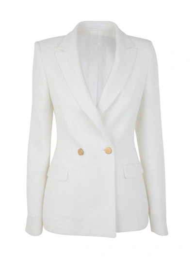 Tagliatore Double Breasted Medium Blazer In White