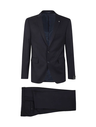 Tagliatore Single-breasted Dinner Suit In Blue