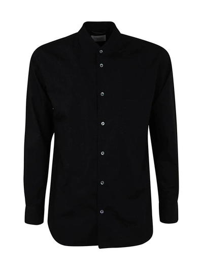 Tintoria Mattei Plain Collar Shirt In Black