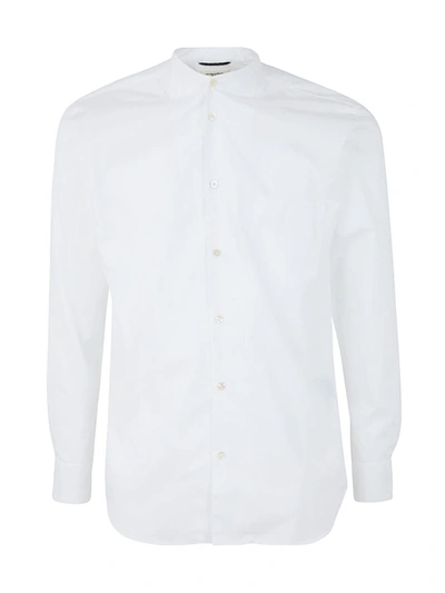 Tintoria Mattei Plain Collar Shirt In White