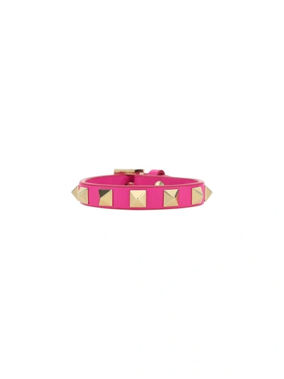 Valentino Garavani Pink Rockstud Bracelet In Pink Pp