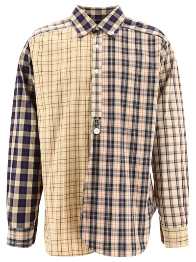 Needles Plaid-check Long-sleeve Cotton Shirt In Neutrals