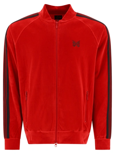 Needles Velvet Sweatshirt Sweatshirts Red