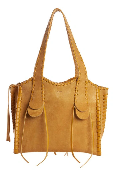 Chloé Medium Mony Tote Bag Golden Brass Size Onesize 100% Calf-skin Leather