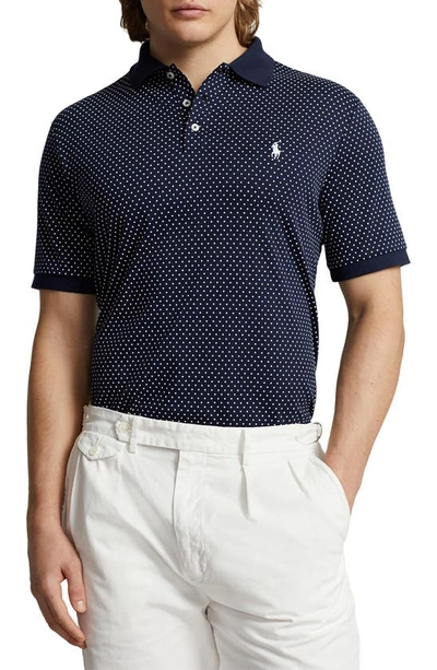 Polo Ralph Lauren Men's Polka Dot Short-sleeve Polo Shirt In Preppy Dot Navy