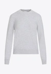 Bottega Veneta Cashmere Knit Sweater In Gray