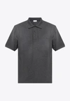 SAINT LAURENT CASSANDRE EMBROIDERED POLO T-SHIRT