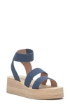 Lucky Brand Women's Samella Strappy Platform Wedge Sandals In Jeans