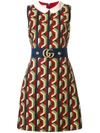GUCCI GUCCI BELTED PRINT DRESS - MULTICOLOUR,477538ZJP6212234559