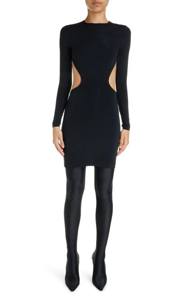 Bottega Veneta Cutout Body-con Mini Dress In Black