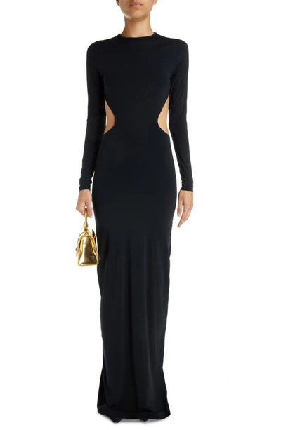 Balenciaga Cutout Gown In Black