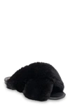 Bcbgmaxazria Thea Faux Fur Slipper In Black