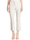 Theory Erstina Pioneer Cropped Pants In Light Grey Melange