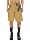Moschino Couture Bermuda Cargo In Beige