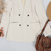 Anna-kaci Lapel Double Breasted Blazer In White