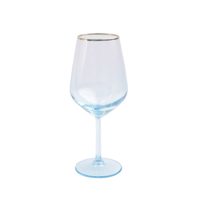 Viva By Vietri Rainbow Wine Glass In Green