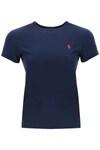 Polo Ralph Lauren Cotton Jersey Crewneck T-shirt Clothing In Blue