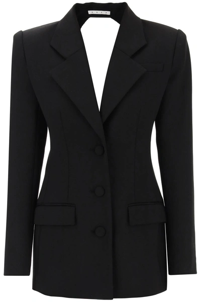 AREA BLAZER DRESS WITH CUT OUT AND CRYSTALS