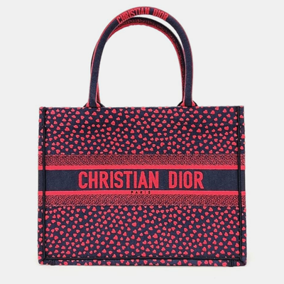 Pre-owned Dior Christian  Book Tote Bag 36 In Navy Blue