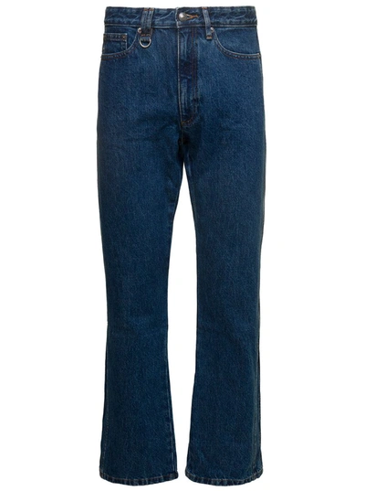 APC 'AYRTON' BLUE FIVE-POCKET STRAIGHT JEANS WITH D RING IN COTTON DENIM MAN