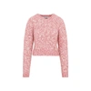 Acne Studios Off White Wool Blender Jumper In Pink & Purple