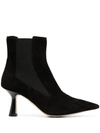 Aeyde Side-zip Leather Ankle Boots In Black