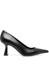 Manolo Blahnik Bb 70mm Lambskin Stiletto Pumps In Black