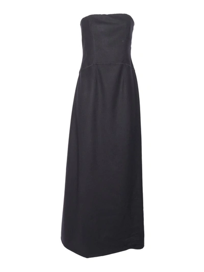 Alberta Ferretti Long Dress In Black