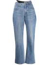 Alexander Wang Bikini-layered Straight Jeans In Blue