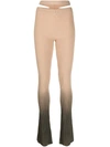 Andreädamo Andreādamo Knit Flare Pants In 1266 Vulcano
