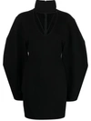 Andreädamo Andreādamo Stretch Knit Mini Dress With In Black