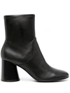 Ash Clone 75mm Leather Ankle Boots In Black