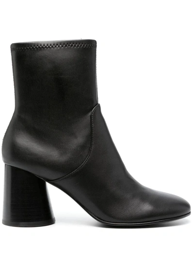 Ash Cl 90mm Leather Ankle Boots In Black