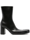 Avavav Finger 85mm Leather Boots In Black Genuine Leather