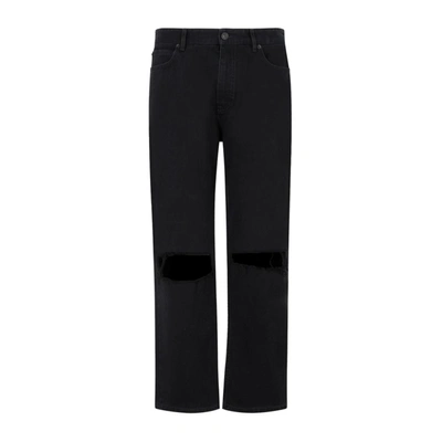 Balenciaga Buckle Loose Fit Pants In Peach Pitch Black