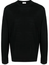 Ballantyne R Neck Jumper In Black