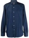 Barba Napoli Long-sleeve Button-down Shirt In Blue