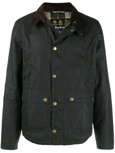 Barbour Reelin Wax Jacket In Green