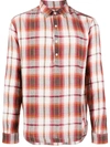 Barena Venezia Barena Check Print Cotton Blend Shirt In Nude & Neutrals