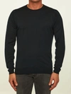 John Smedley Black Merino Jumper In Black