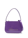 Blumarine Patent-finish Rhinestone Tote Bag In Pink & Purple