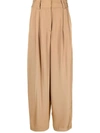 By Malene Birger Piscali Mid-rise Tailored Trousers In Brown