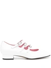 Carel Paris Ariana Patent Leather Mary Janes Ballet Flats In Verni Blanc