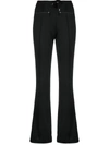 Courrèges Bootcut Zipper Casual Pants In Black