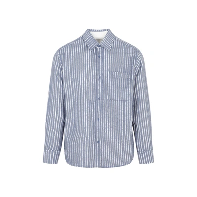 Craig Green Hand-frayed Stripe Shirt In Blue