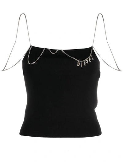 Diesel M-healy Chain-link Top In Black  