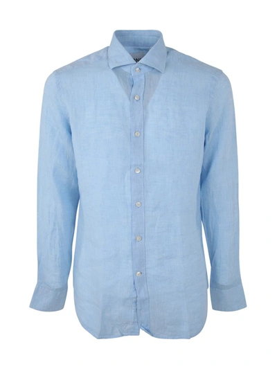 Dnl Linen Classic Shirt In Blue