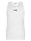 Dolce & Gabbana Men's Logo-patch Tank Top In White